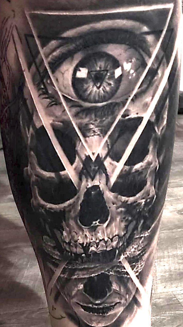 Black and grey realism tattoo 1