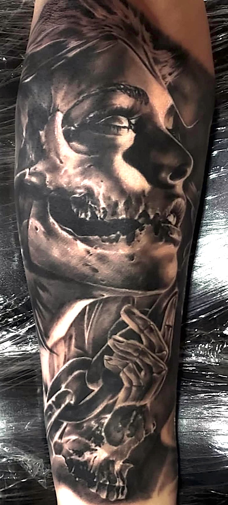 Black and grey realism tattoo 2